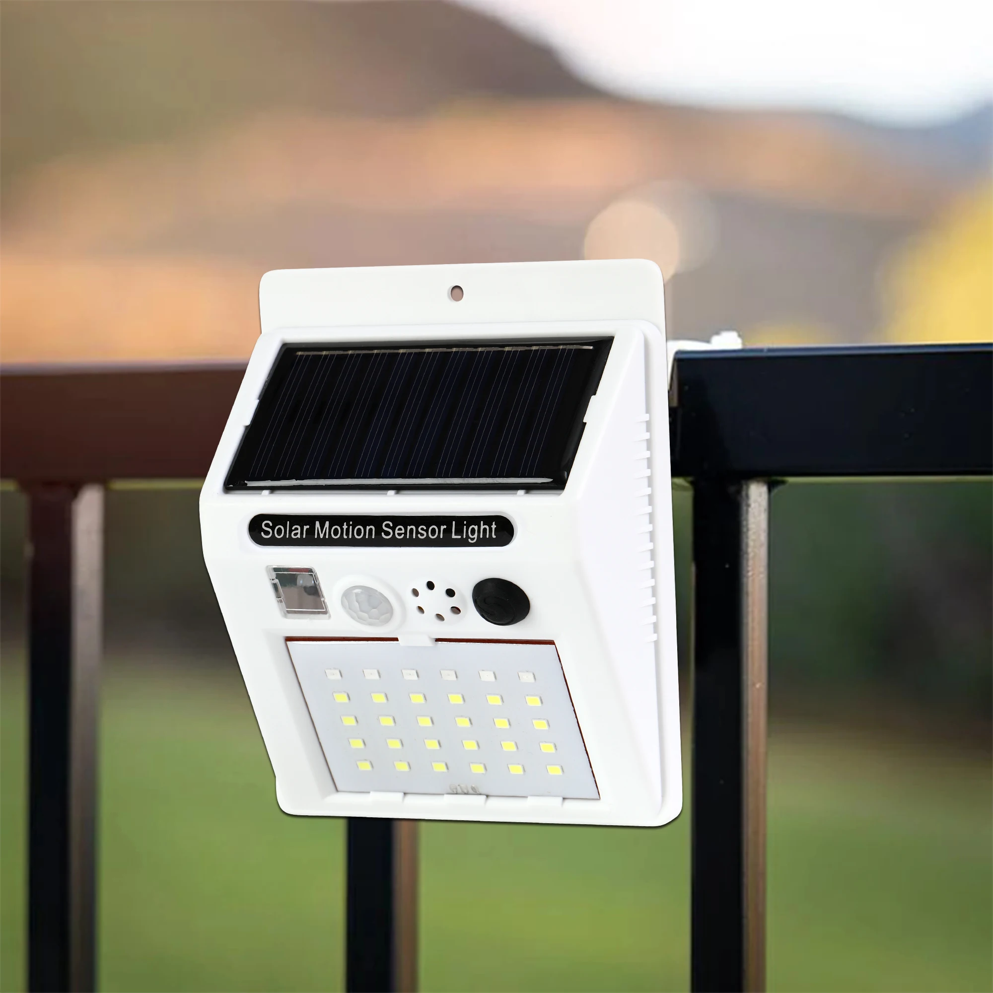 Imagem -06 - Luz de Alarme com Sensor Solar com Controle Remoto 30 Luzes Modo de Velocidades Lâmpada de Parede Candeeiro Ladrões de Alarme Novo