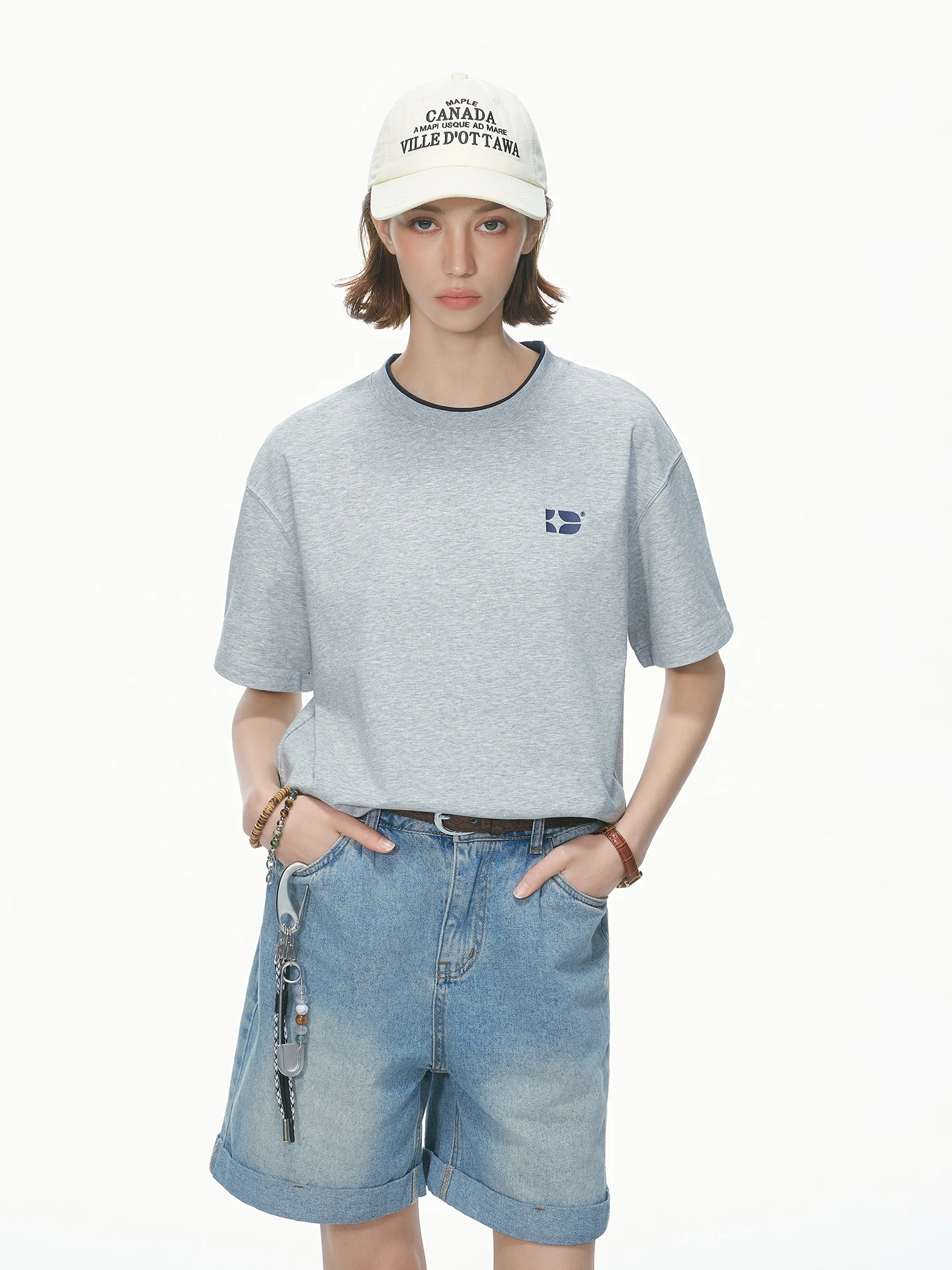 Dream Made Sorona Cool Sensation Short Sleeve T-Shirt Men's Summer American Style Half Sleeve Trendy Brand Casual Fashion Top
