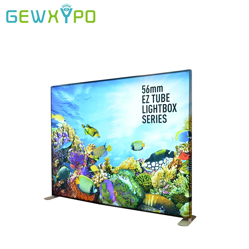 High Quality 56mm Tube Tension Fabric LED Backlit Display Backdrop Stand With Single Side Printing,Premium EZ Tube Lightbox