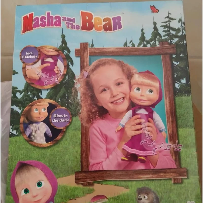 新しいマーシャとクマのアクションフィギュアかわいいかわいい女の子マーシャのクマモデルのおもちゃは話すことができますグッズおもちゃ子供のギフトクリスマス