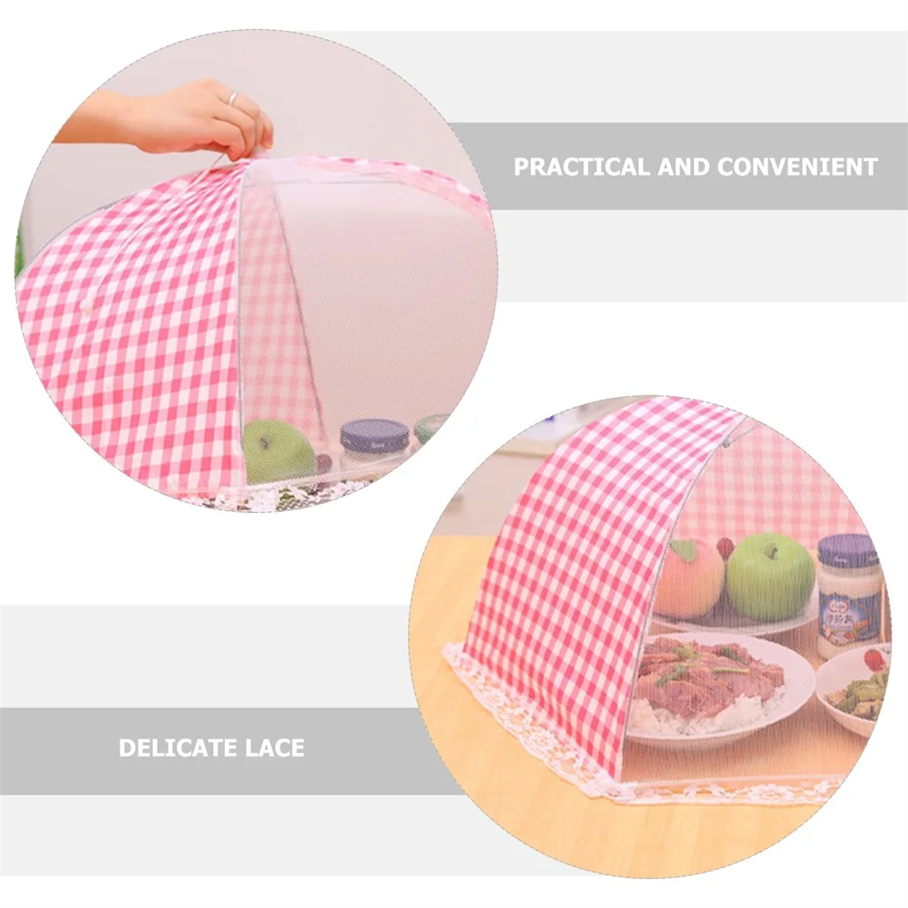 

2Pcs Foldable Food Cover Cloth Tabletop Food Tent Protective Meal Cover Kitchen Essential Kitchen Supply