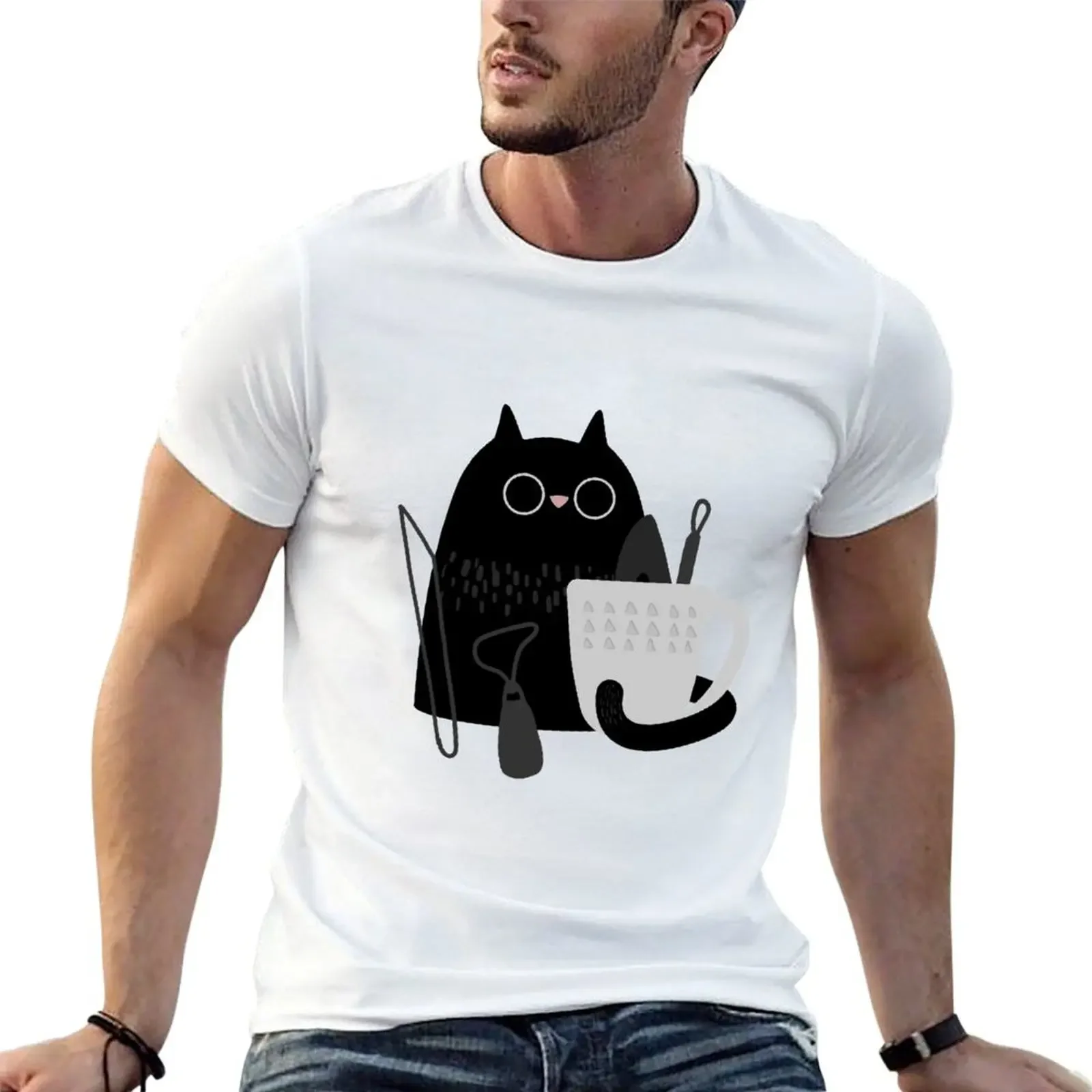 Pottery cat T-Shirt essential t shirt plain customs design your own luxury clothes men