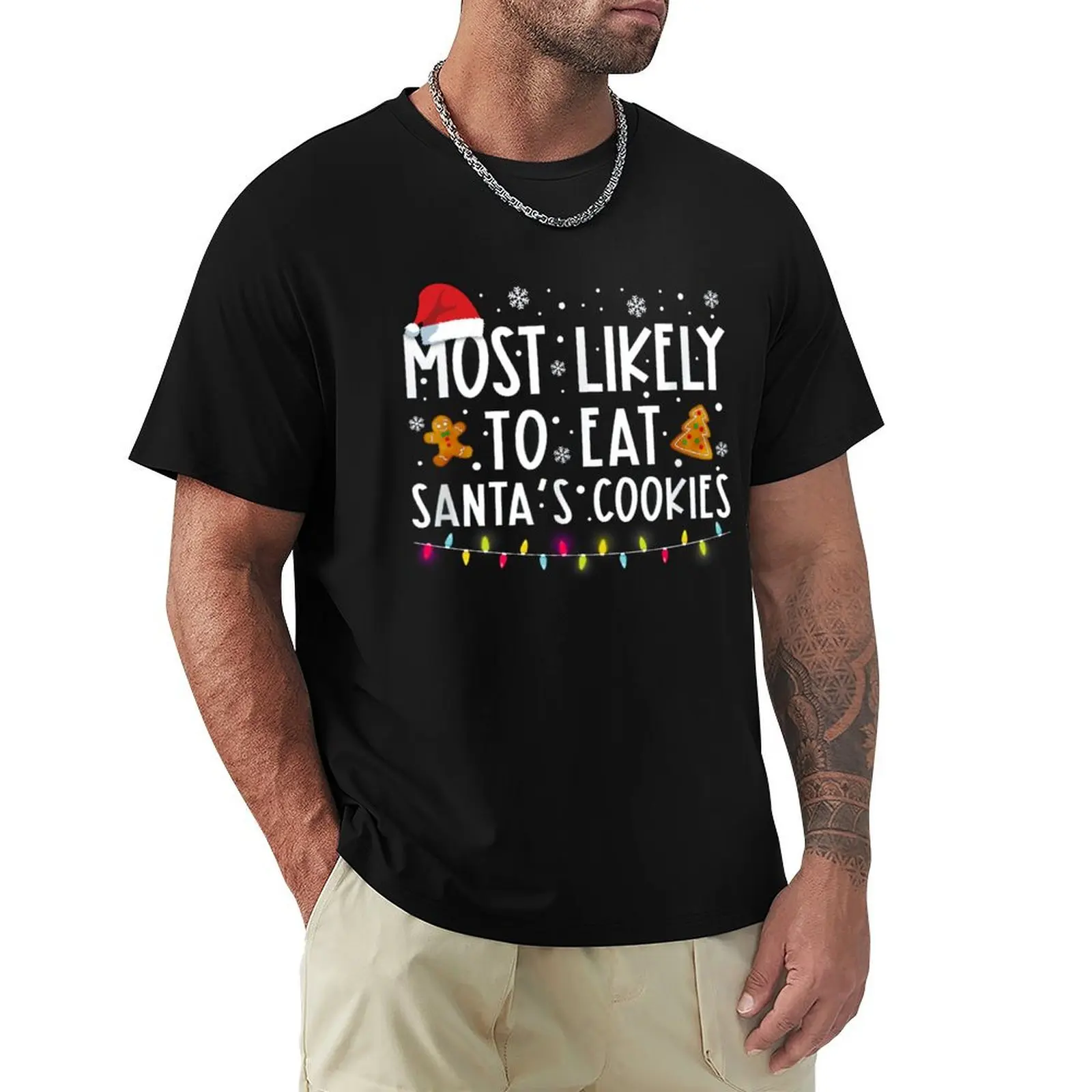 

Most Likely To Eat Santa Cookies T-Shirt oversizeds tees sweat shirts, men