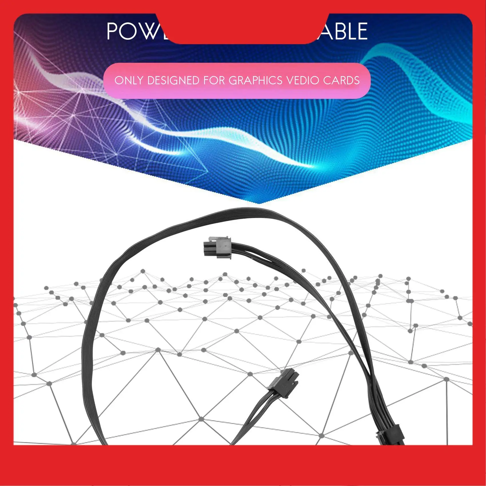 Pcie 8 Pin Male To Dual Pcie 2X 8 Pin (6+2) Male Power Adapter Cable For Seasonic Power Supply 25-Inch+9-Inch(63Cm+23Cm)