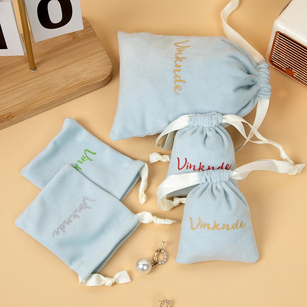 3x4 ''شعار مخصص مطبوعة المخملية الرباط حقيبة فاخرة لينة السفر المنظم مجوهرات شمعة الشعر هدية العطور حزمة الغبار الحقيبة #6