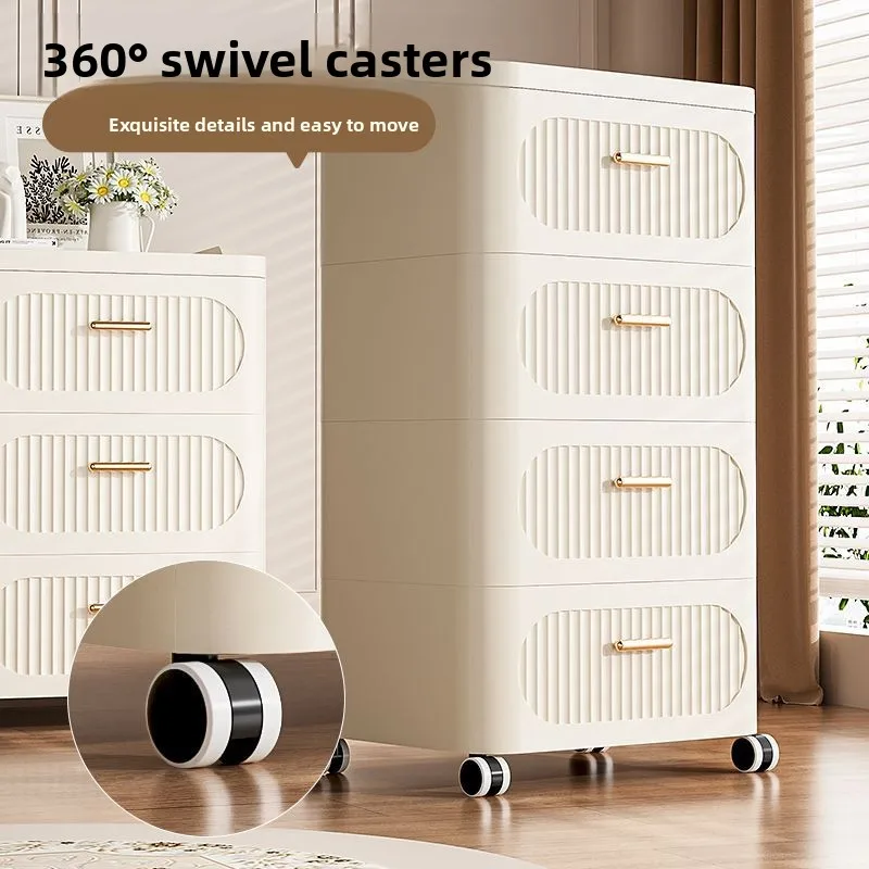 Multi-functional 30-52 Storage Drawer Storage Cabinet with Wheel Living Room Locker Household Baby Toys Clothing Organizing Box