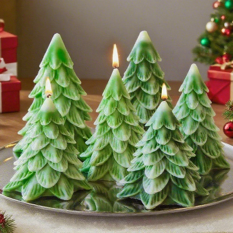1 Stück, Weihnachtsbaum-Duftkerzen-Silikonform, Weihnachts-DIY-Diffusorstein, Kuchendekoration, handgefertigte Seife