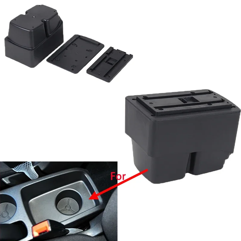 For Ford Fiesta Armrest box For Ford Fiesta MK7 Car Armrest 2009-2017 Car Storage box easy installation