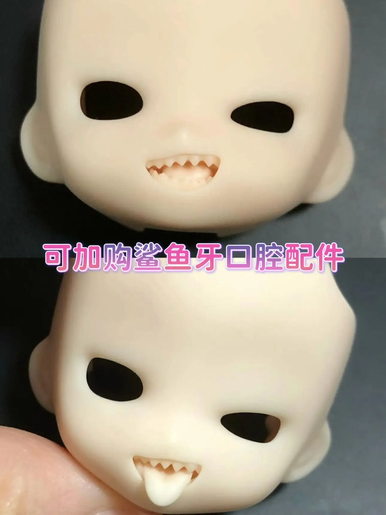 Handmade OB11  GSC Blank Face Shark Tooth Water Sticker Face Shell  Faceplate BJD Doll Accessories Anime Figure Toy Kids Gifts
