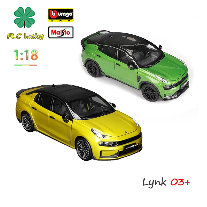 

Bburago 1/18 Equal Scale Car Model New Energy Vehicles Lynk 03 Alloy Mould Ornament Collection Gifts