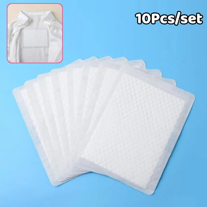 Lot de 10 coussinets anti-transpiration unisexes pour l'été, déodorants, coussinets absorbants jetables pour le dos, protection contre la transpiration