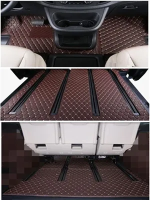 

High quality! Custom special car floor mats + trunk mat for Mercedes Benz V Class W447 2024-2010 7 8 seats waterproof carpets