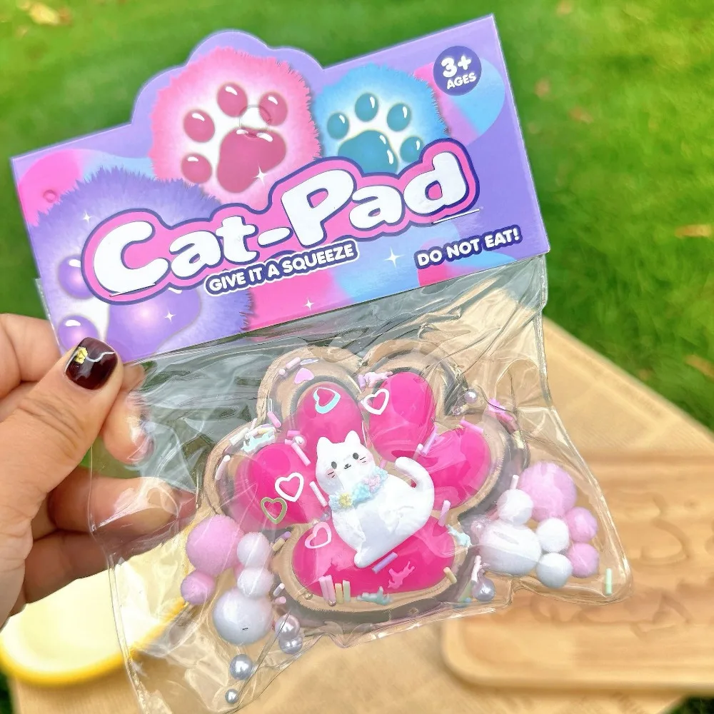 

Sensory Toys TPR Cat Paw Slow Rebound Toy Pearl Transparent Squeeze Cat Paw Cartoon Soft Cat Claw Pinch Toy Adults