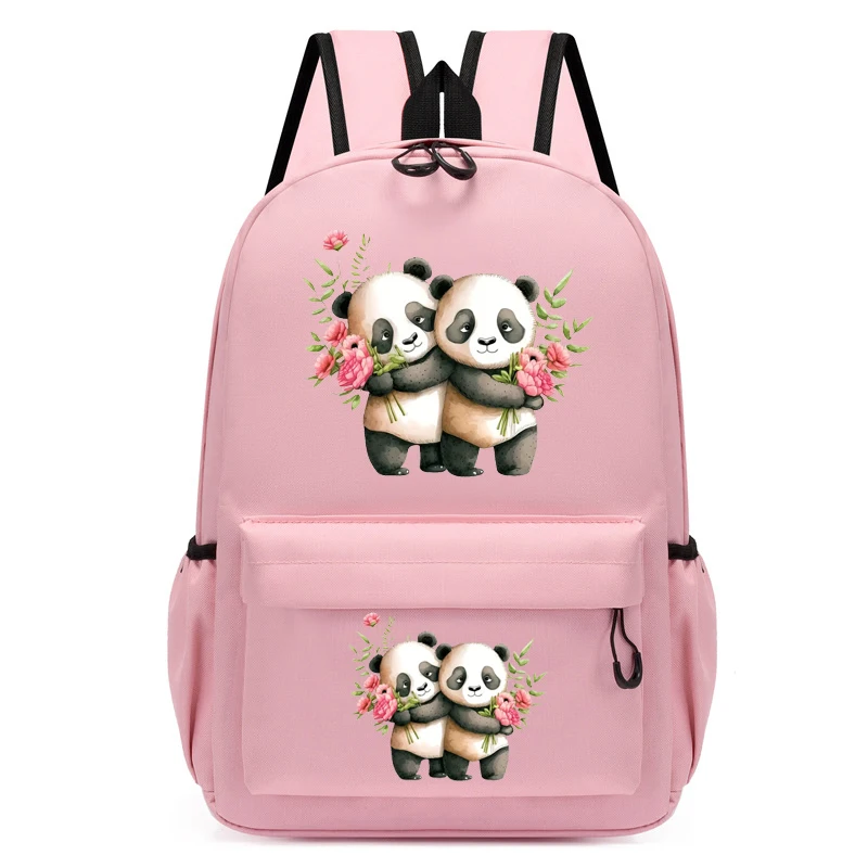 

Children Bagpack Panda Flower Backpack Kindergarten Schoolbag Kids Anime Bookbag Girl Travel Bagpack Student School Backpack Bag