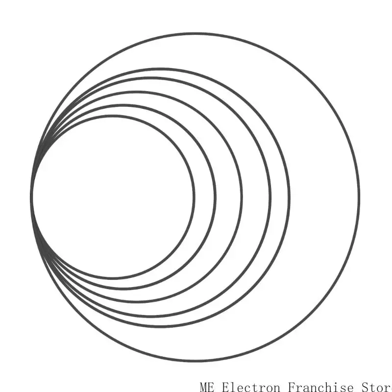 T5EA 35-65mm Folded Length Square Rubber Belts for Disc Recorders Portable Players