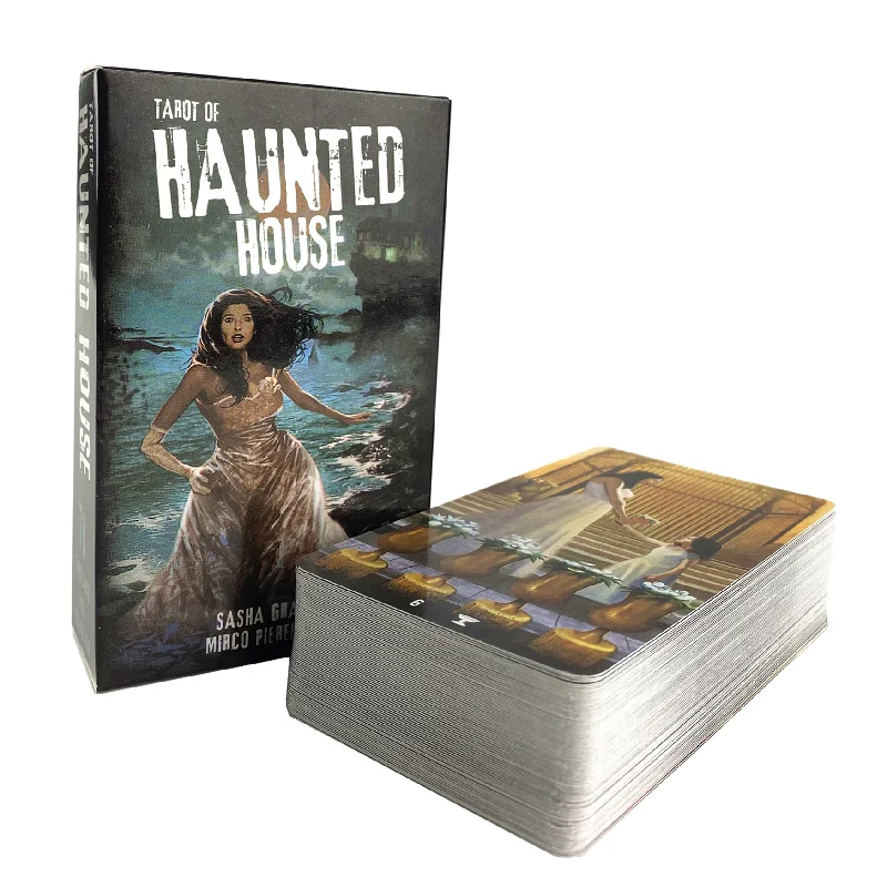 Tarot Of Haunted House Leisure Party Table Game High Quality Fortune-telling Prophecy Oracle Cards With PDF Guidebook