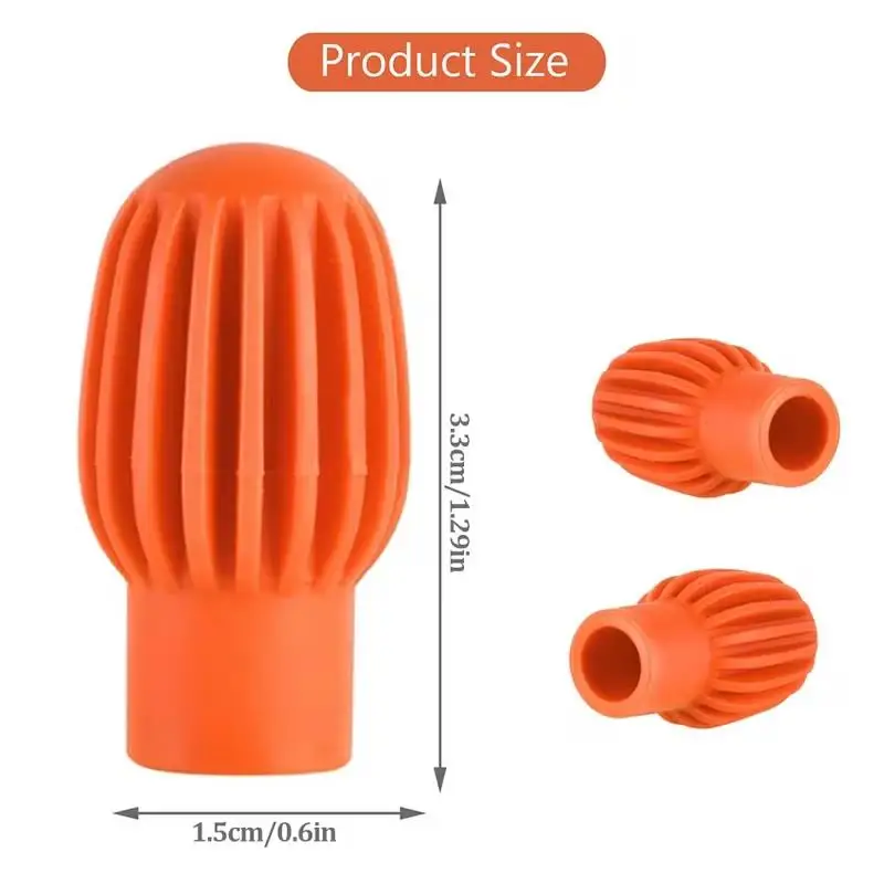 2pcs Drumstick Silicone Tips – Silent Soundproofing Covers, 4 Colors, Black/Orange/Gray/Red