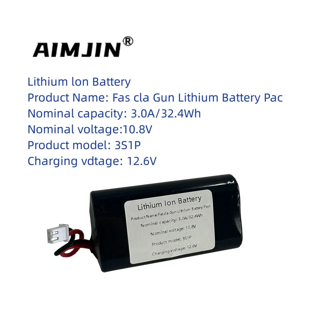 

10.8V 3000mAh lithium-ion Cylindrical Rechargeable Battery Pack 3S1P Small internal resistance No pollution long cycle life