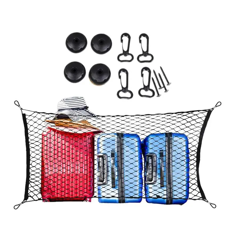 Trunk Cargo Storage Organizer Net Cargo Net For Car 27.56x47.24 Inch Trunk Organizers And Storage Truck Bed Cargo Net Heavy-Duty