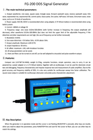 FG-200 DDS Function Signal Generator Frequency Counter 0.01Hz - 500KHz Signal Source Module Sine+Square+Sawtooth Waveform