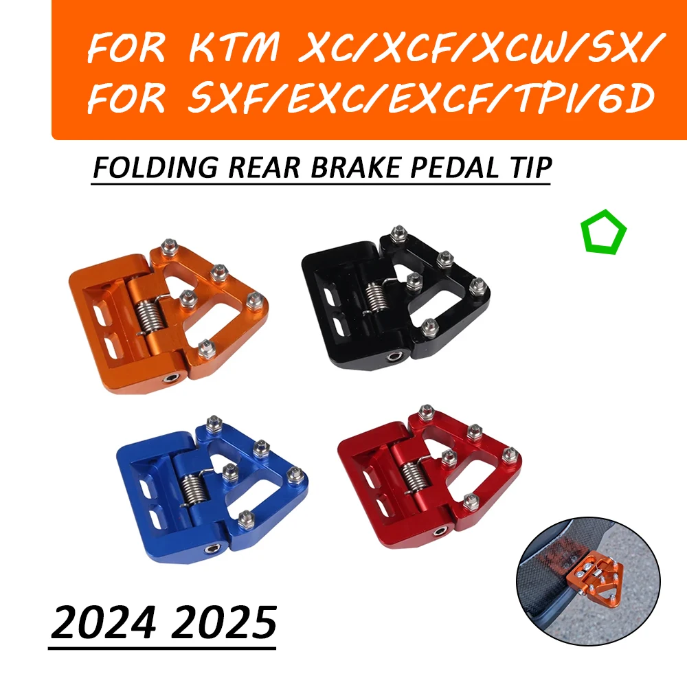 

Folding Rear Brake Pedal Step Tip Plate For KTM EXC300 2024 EXC XCW XC XCF SX SXF EXCF TPi 125 250 300 350 450 500 XCW300 2025