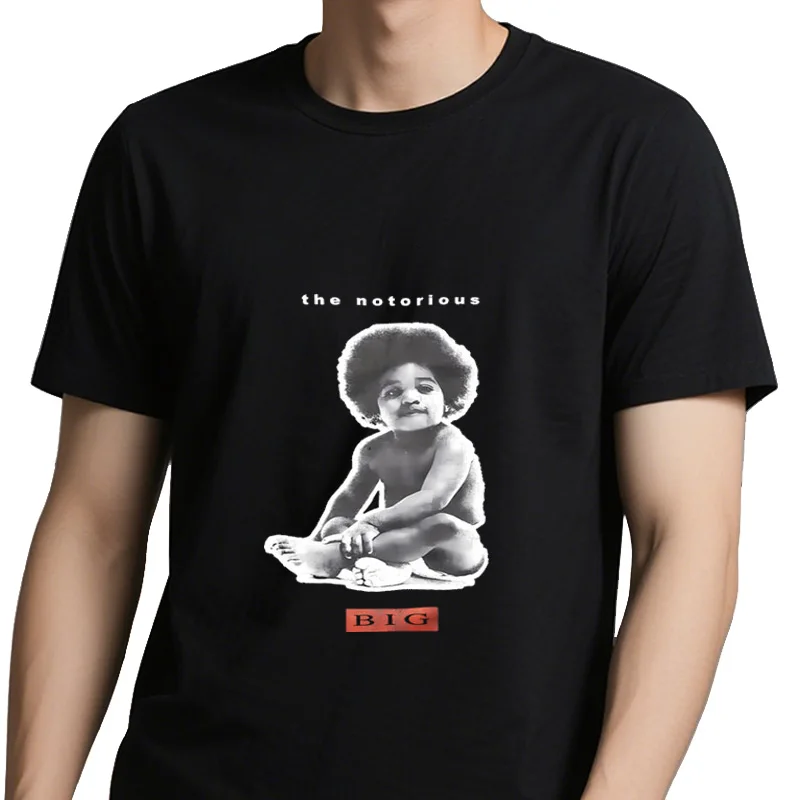 Футболка в стиле хип-хоп The Notorious Big Poppa Футболка Biggie Smalls Мужчины Женщины Повседневные футболки из чистого хлопка Мужская мода Футболки Топы