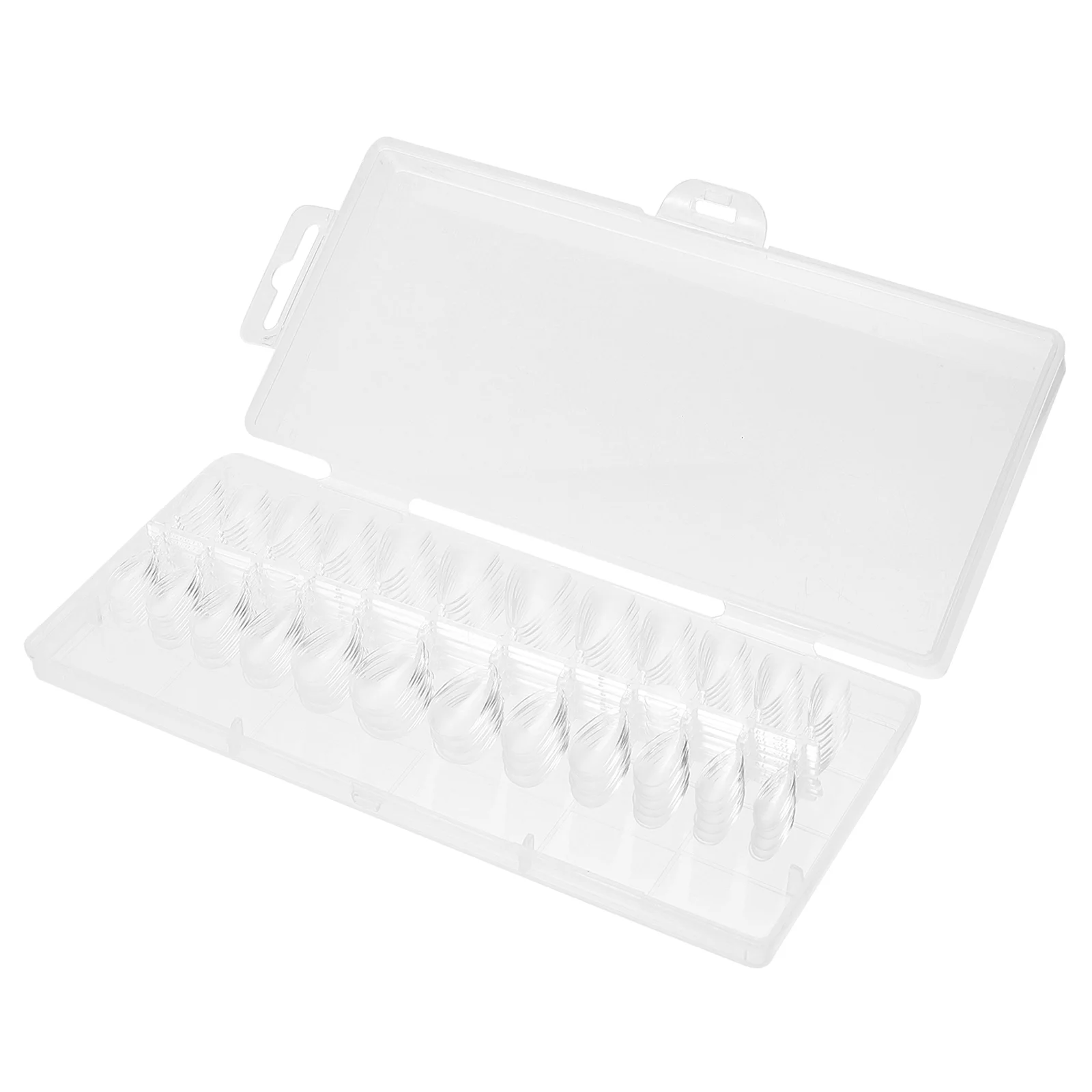 

240 Pcs Nail Patch Fake Nails Short Transparent with Designs Acrylic Enhancement False Tips
