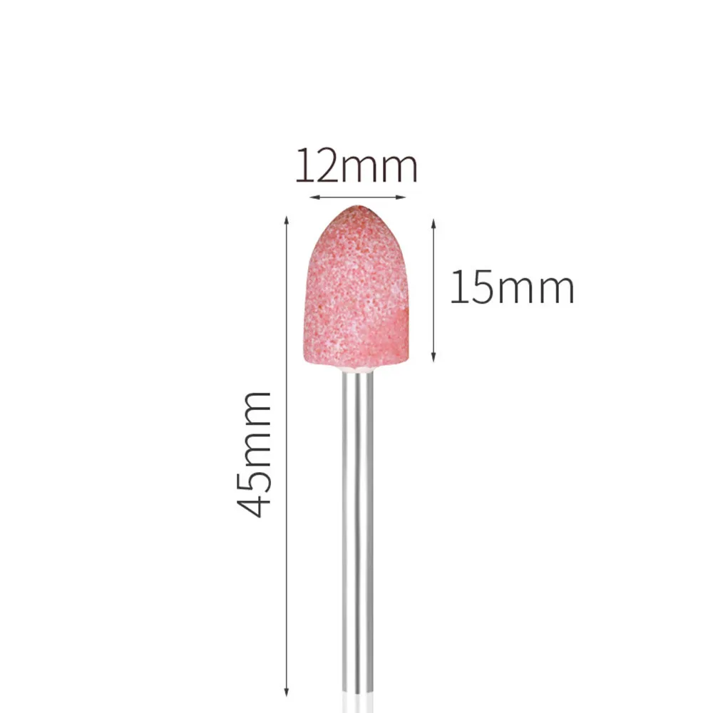 คอรันดัมสีแดง3-12มม.กระดาษทรายหัวหัวทรงกระบอก/ชี้ประเภทไม้แกะสลักหยกโลหะขัด