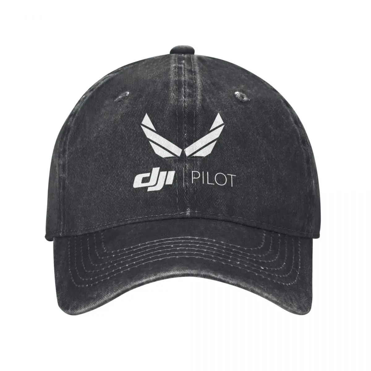 DJI Pilot Master Edition Baseball Cap Distressed Denim Washed Drone Operator Snapback Cap Unisex Style Outdoor Activities Soft