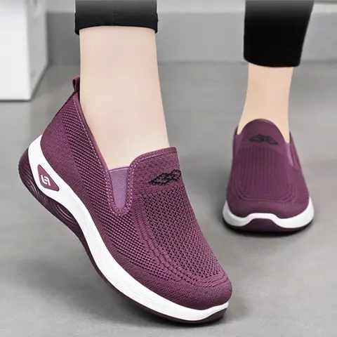 Women Casual Sports Shoes Breathable Lightweight Sneakers Anti-slip Flats Outdoor Running Walking Shoes Female Vulcanized Shoes