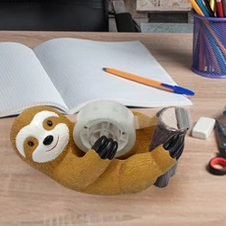 1pc sloth tape holder, creative animal home and office supplies, cute animal environment atmosphere ornaments, holiday gifts