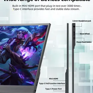 ZSUS 15.6 inch 1080p HDR 16: 9 Ánh sáng xanh thấp cho Xbox PS4/5 chuyển đổi điện thoại di động PC Text Màn hình bán hàng bên ngoài chính cho thiết bị di động - №2