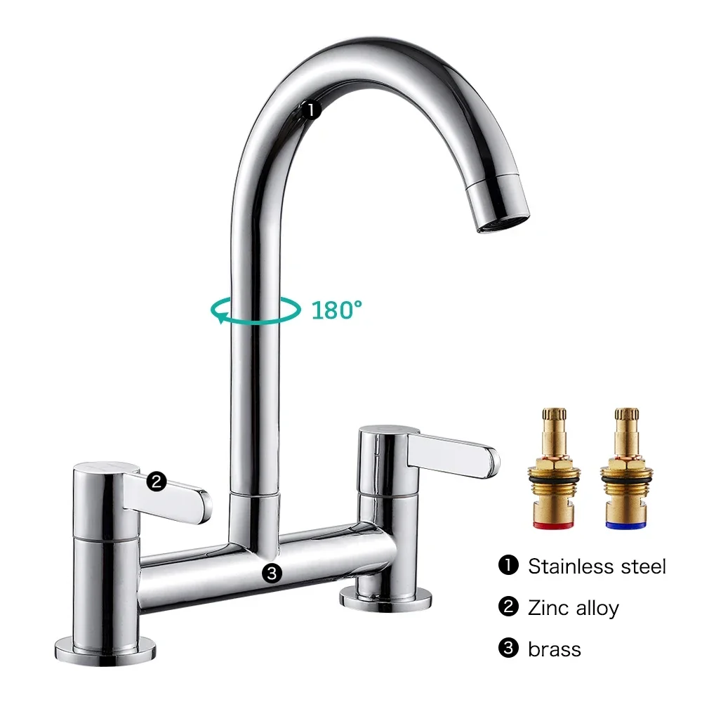 Black Basin Faucet Bathroom Washbasin Sink Water Mixer Tap Hot Cold Water Basin Sink Tap kitchen Deck Mounted Faucet accessories