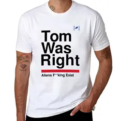 New Tom Was Right - Aliens Exist (Black) T-Shirt vintage clothes blank t shirts Short t-shirt mens big and tall t shirts