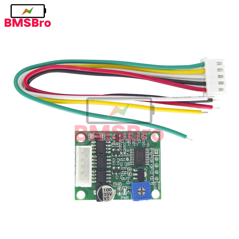 DC 6V-20V 3A 60W Three-phase Brushless Motor Speed Controller No Hall BLDC Driver Board Module with Cable 12V for Fan Water Pump