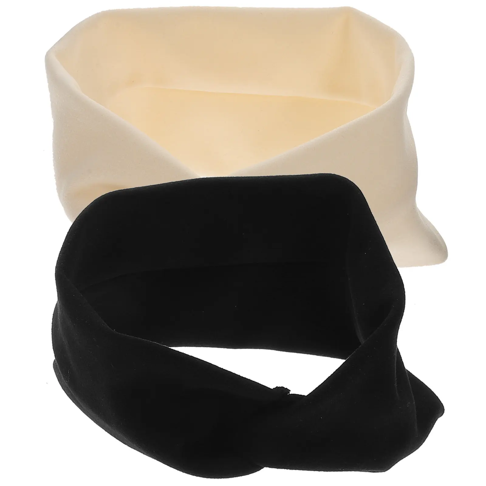 

2Pcs Baby Headbands Knotted Turban Design Soft Stretchy Fabric for Women Yoga Workout Face Washing Hair Accessory