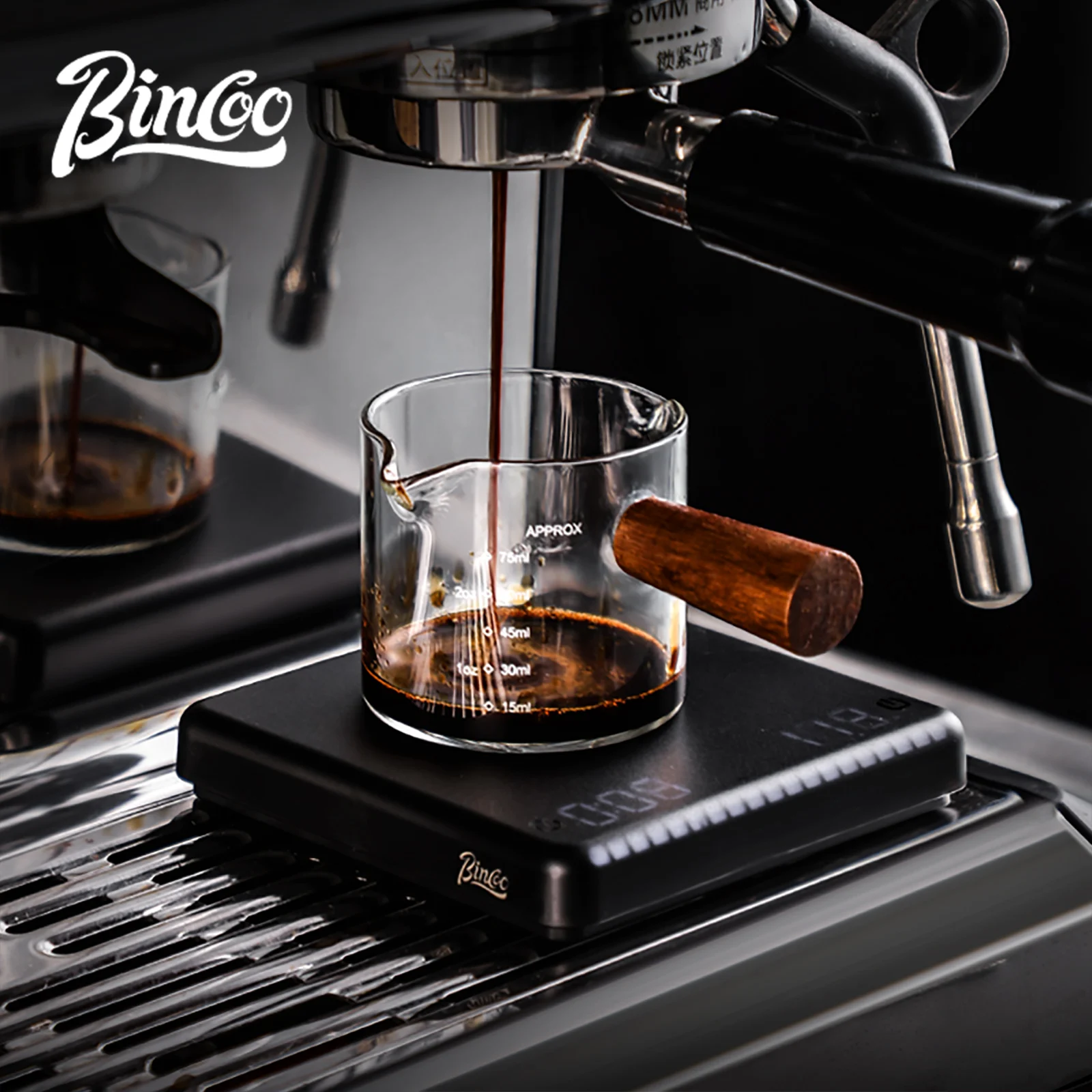 

Bincoo Mini Electronic Coffee Scale Coffee Bean Scale with Three Modes 0.1g/2KG Precise Weight Type-C Rechargeable Barista Tools