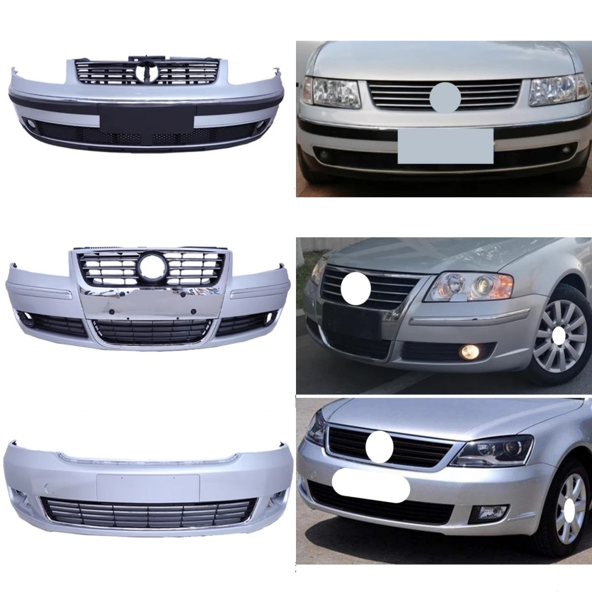 

For Volkswagen vw Passat B5 01-05 06-08 09-10 Front Bumper Assembly Unpainted Car Bumper Auto Parts