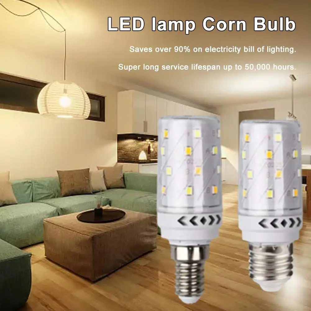 LED Lamp Corn Bulb Eye Care Led Corn Bulb Ra97 High Color Rendering Refers To E27E14 Small Screw Candle Lamp Household