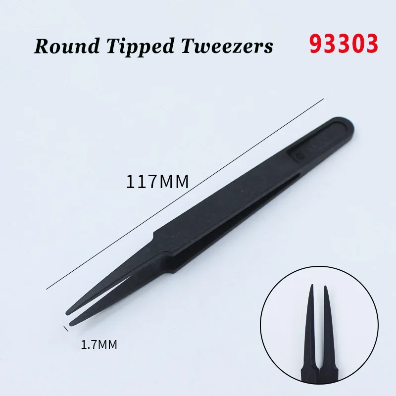 Precision Carbon Fiber Tweezers Watch And Phone Repair Tools Black Anti-static Plastic Tweezers Electronic Phone Repair image 3