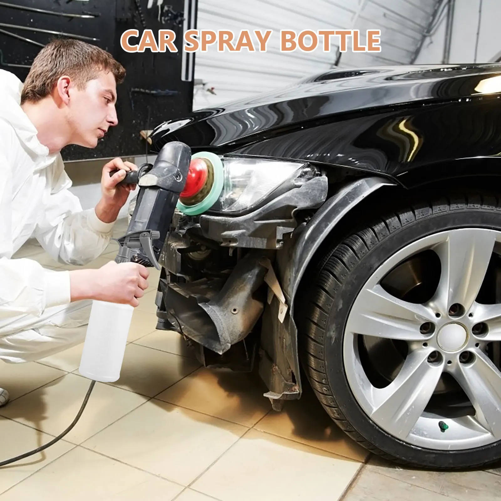 

Car Spray Bottle Portable Hand Pump Pressure Sprayer Plastic Durable Acid Alkali Resistant Adjustable Spray Head for Car