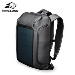 Kingsons Solar Charging Backpack Multifunctional Anti-Theft Waterproof Men 15.6