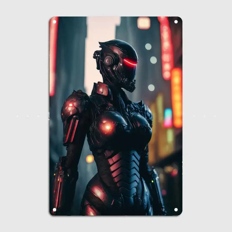 Cyborgs Decoration Bedroom Metal Signs Customized Decor Game Room Wall Decoration Retro Home Decor Items Garage Art Mural Poster