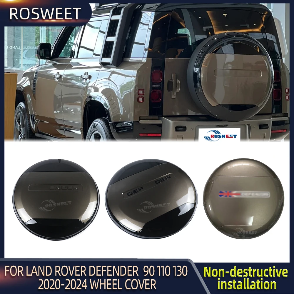 

For 2020-2024 Land Rover Defender 90 110 130 Gondwana Stone/Brown Wheel Cover Rear Spare Tire Protective Cover Car Accessories