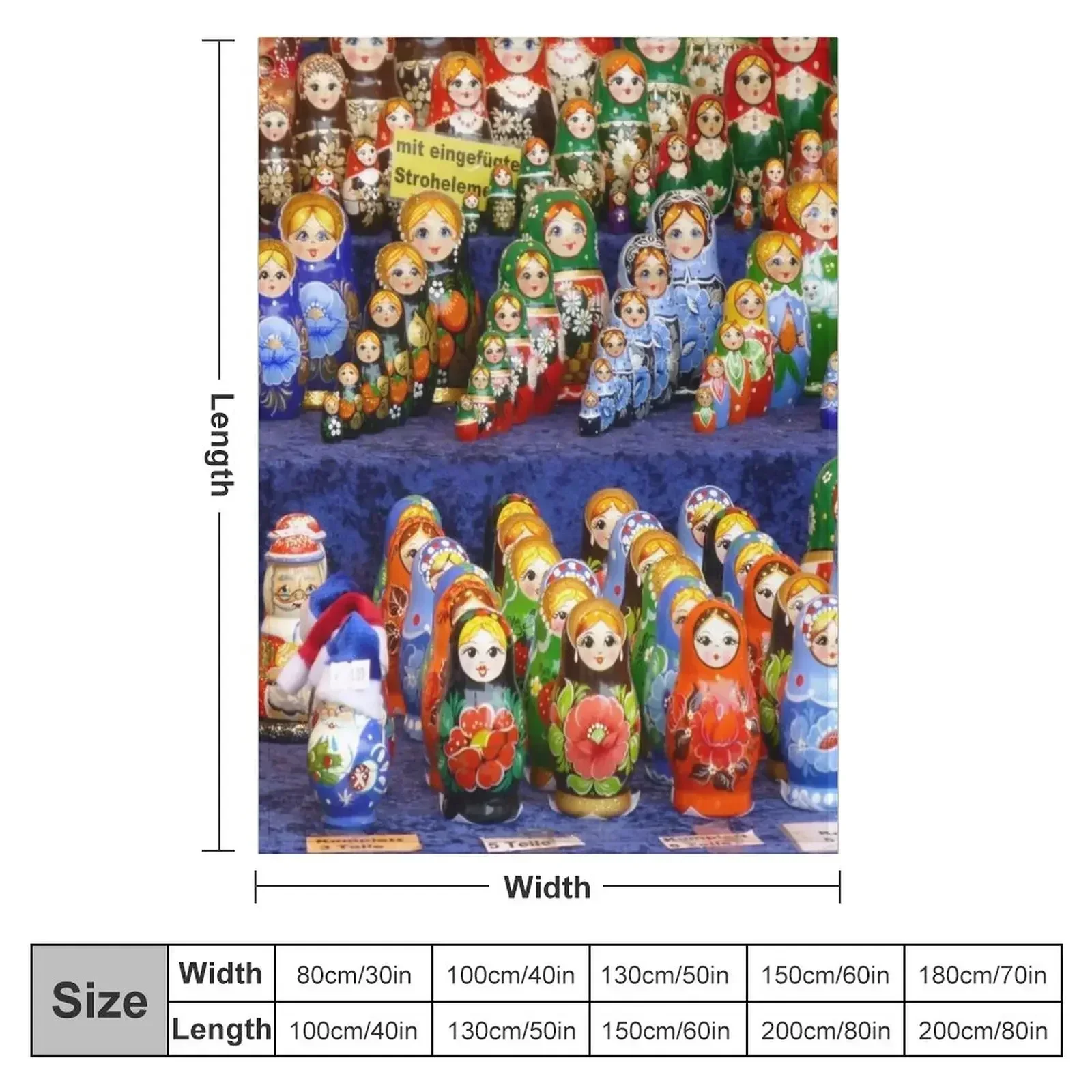 German Wooden Dolls Throw Blanket couch cozy soft plush fuzzy picnic outdoor blanket