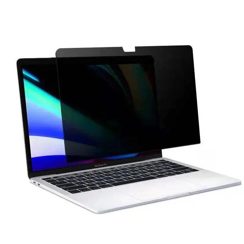 Pelindung layar Macbook Air 13 13.6 15 M1 M2 Pro 14 16, Filter privasi Film Anti mata-mata antisilau