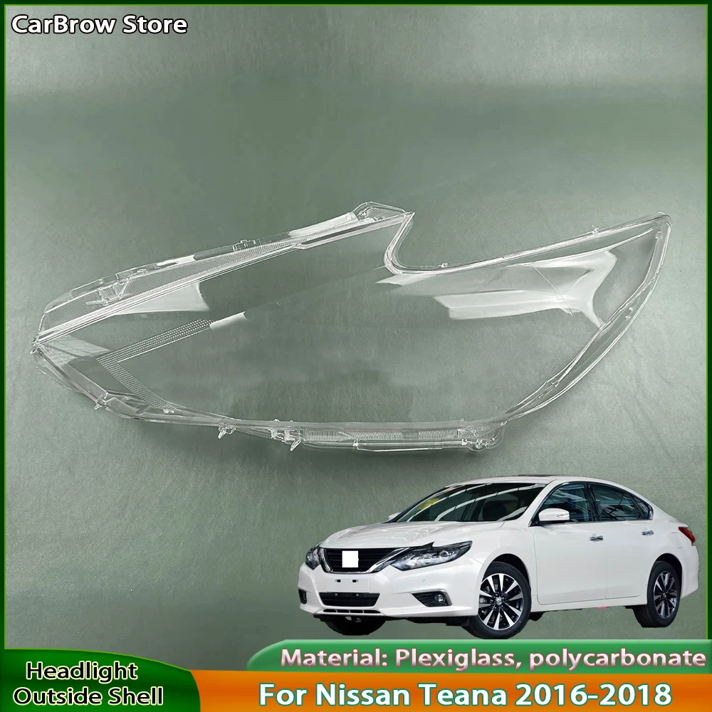 

For Nissan Teana 2016 2017 2018 Front Headlamp Cover Transparent PC Lampshade Headlight Shell Lens Plexiglass
