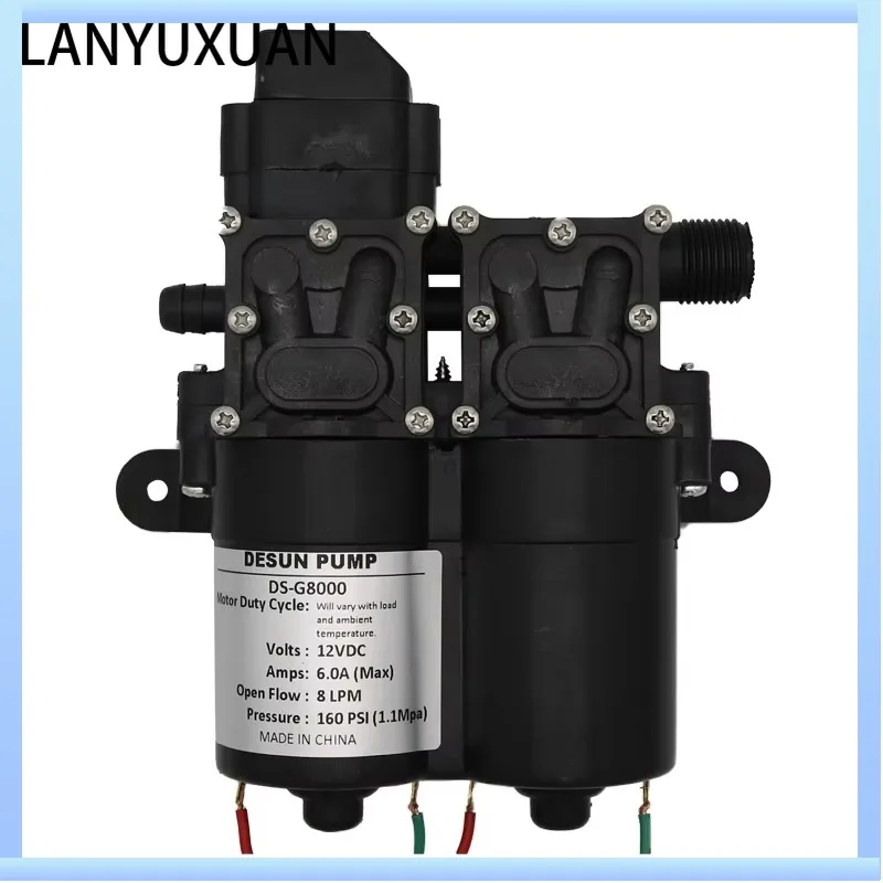 

Intelligent Dual Motor High Pressure 100m Lift Diaphragm Pump Smart Portable Watering Irrigation 12V DC Self-Priming Water Pump