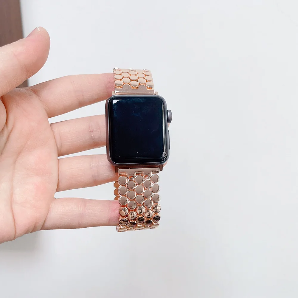Fischschuppen-Metallarmband für Apple Watch Band Ultra 3 49 mm Damenarmband iWatch Serie 11 10 9 8 7 SE 6 5 4 3 46/45/44/42/41/40 mm
