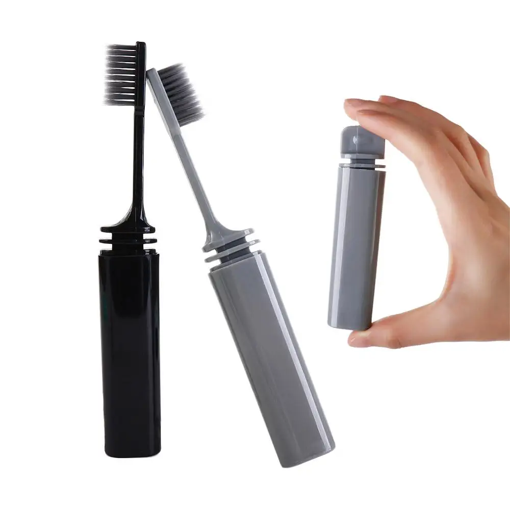 Soft Hair Toothbrush Hotel Folding Toothbrush Oral Health Cleaner Bamboo Charcoal Travel Toothbrush Tooth Brush Oral Care Brush